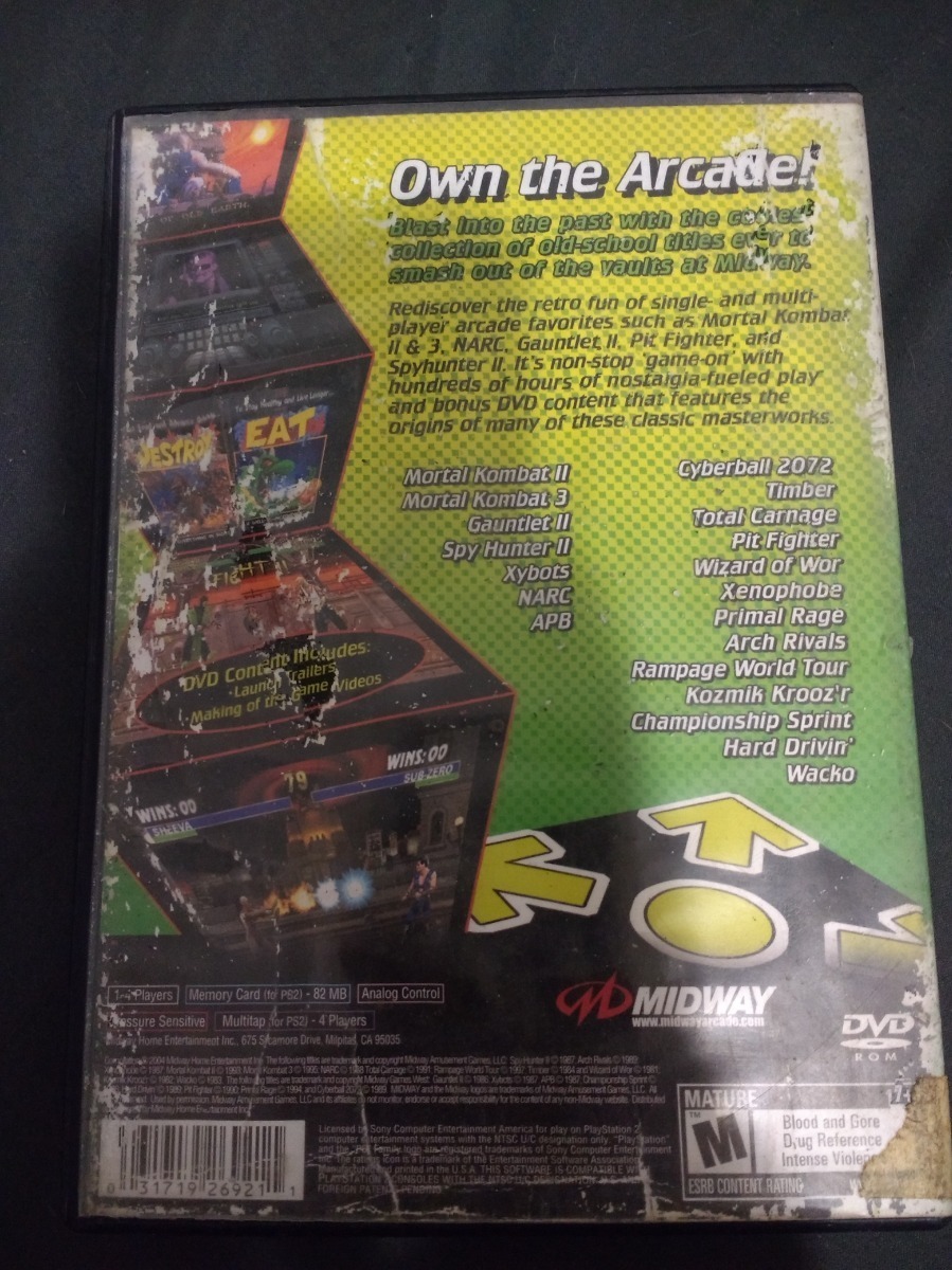 ps2 midway arcade treasures iso