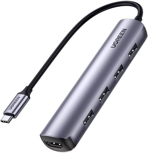 Hub 5 En 1 Adaptador Tipo-c A 4 Usb 3.0+hdmi Ugreen