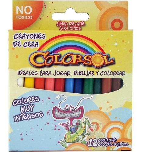 Crayon Escolar Colorsol X12 Colores