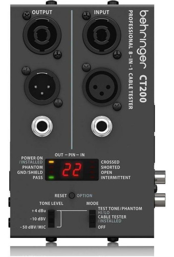 Imagen 1 de 7 de Tester De Cables Audio 8 En 1 Behringer Ct200