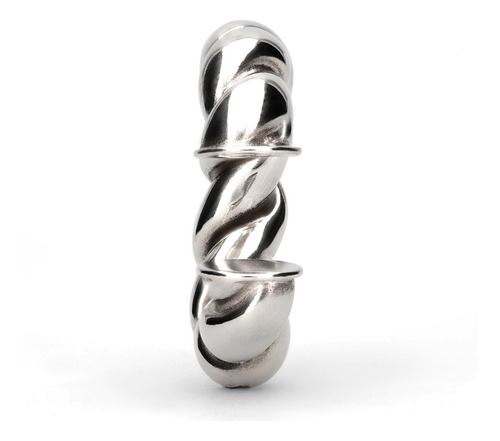 Grapa Para Oreja Trenza Brillante De Plata 925 Pr_ar_001