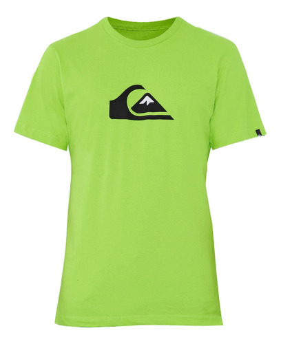 Camiseta Quiksilver Logo Color Verde Claro