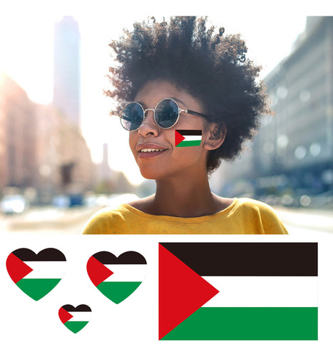 Pegatinas Temporales Con La Bandera Palestina Z, Tatuajes Fa