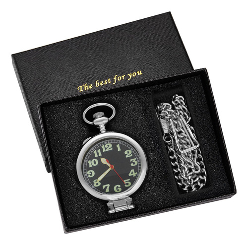 Reloj De Bolsillo Mecánico Acero Inoxidable Para Hombre Color