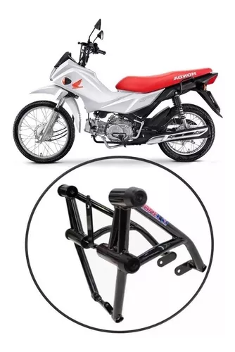 Protetor De Motor Stunt Race Honda Pop 110 Preto Brilho