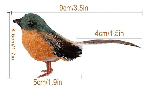 Imagen 10 de 10 de 10 Piezas De Pájaros Cardenales Realistas Navideños Con