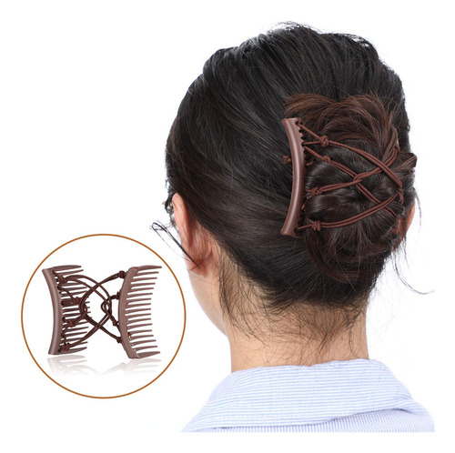 4 Piezas De Pinzas For El Cabello Con Doble Peine Elástico