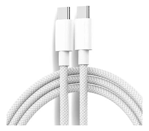 Cabo USB-c Cabo de dados para iPhone 15 A1703 branco com entrada USB C e saída C