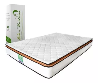 Colchon Matrimonial Bio Cotton Memory Foam Bio Mattress Color Blanco