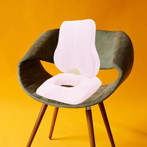 Cojín De Espalda Y Asiento, Cojín De Cóccx Lumbar Y Rosa