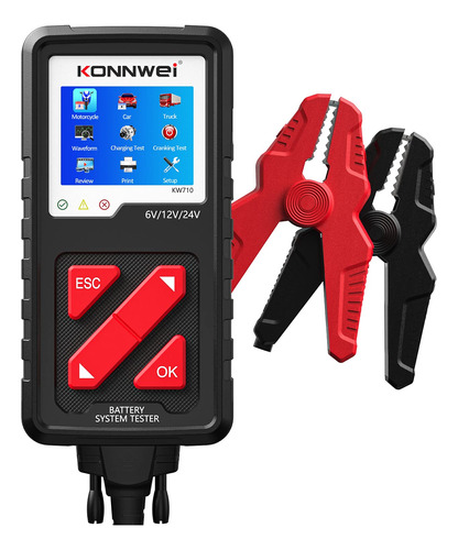 Konnwei Kw710 - Probador De Bateria De Coche 6v 12v 24v, Pro