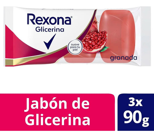 Jabon De Glicerina Rexona Pack 3 X 90 G Granada