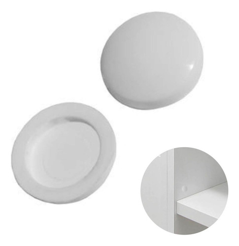 Tampinha Para Parafuso Clp Cor Branco - 200 Unidades Liso