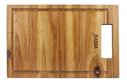 Tabla Para Picar De Madera Acacia Con Bandeja De Acero Wayu