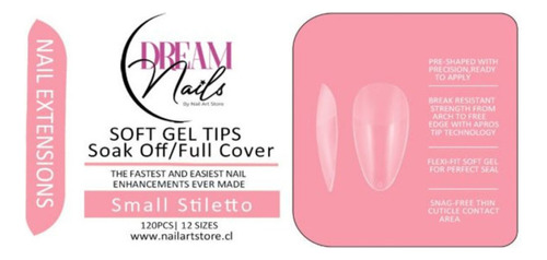 Tips Soft Gel - Small Stiletto - Dream Nails (120pcs)