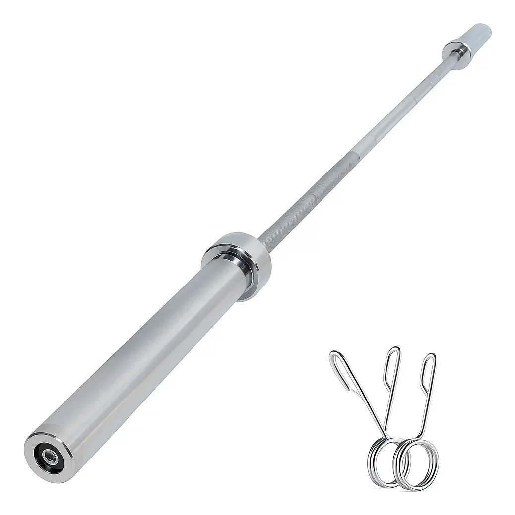 Barra Semiolímpica X-Rush de Acero Cromado con 1.5 m y para Discos de 2"