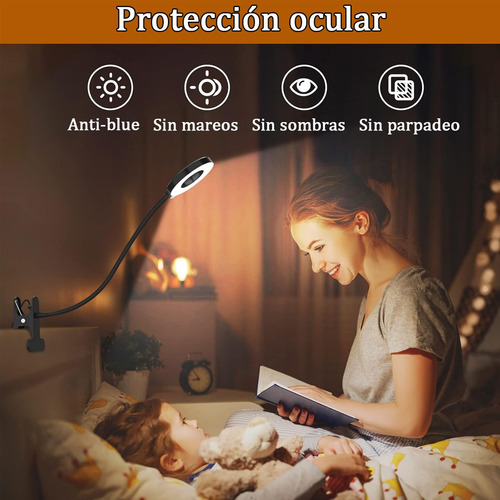 Lámparas Led Clip Con Usb Recargable En Light Con 3 Modos