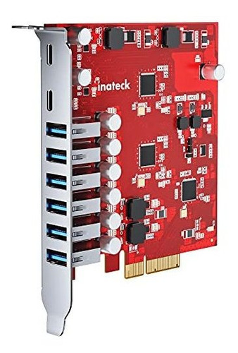 Tarjeta De Extensión Inateck Pcie A Usb 3.2 Gen 2 Con Barra