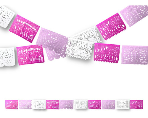 Decoracion De Papel Picado Para Baby Shower, 10 Pz