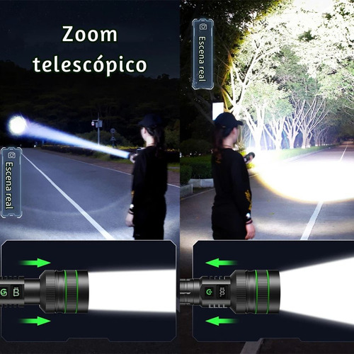 Linterna Recargable Zoom 3000m 60w Resistente Agua
