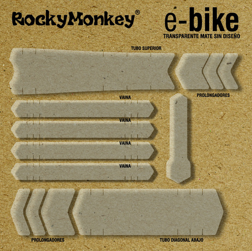 Kit Protector De Vinilo Para Bicicletas E Bike Transparente