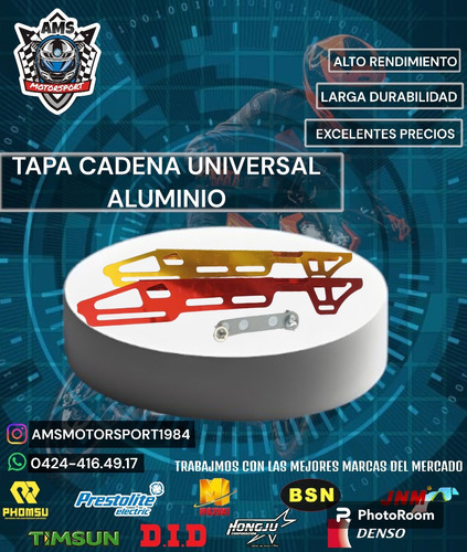 Tapa Cadena Universal Aluminio 