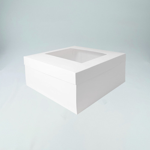 Pack 5 Cajas Para Tortas Extra Grandes 36x36x15cm Con Visor