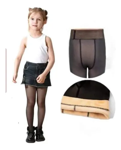 comprar Medias Térmicas Mallas Afelpadas Niña Traslucidas Leggins