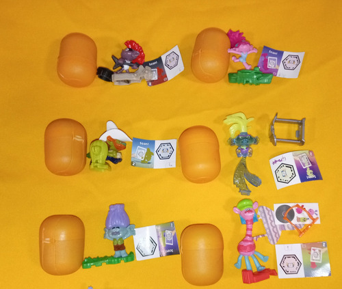 Trolls Kinder Sorpresa Coleccion 8 Figuras Originales (Usado)