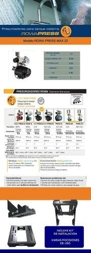 Bomba Presurizadora Rowa Max Press 22