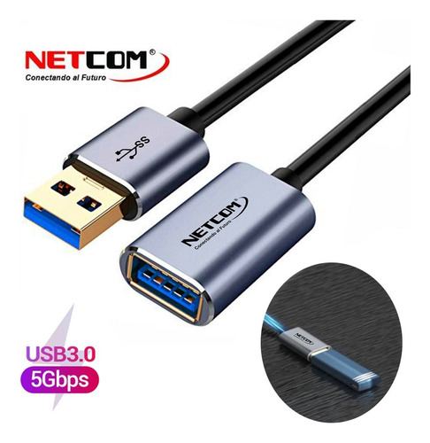 Cable Extensión Usb 3.0 Macho A Hembra 7 Metros Netcom 5gbps