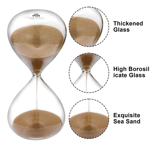 Reloj De Arena Cncj 5 Minutos Marrón Minimalista Biloba Marrón Oscuro