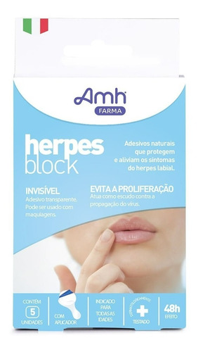 Herpes Block - Adesivos Naturais P/ Herpes Labial Amh Farma