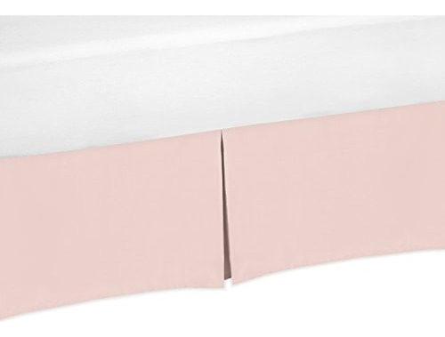 Sweet Diseños Jojo Blush Pink Baby Girl Cuna Cama Falda Plis