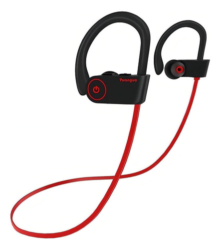Fone de ouvido neckband sem fio Yuanguo Yuanguo2 vermelho com luz LED