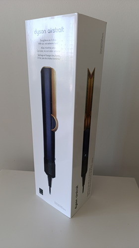 Plancha Pelo Dyson Airstrait Azul Prusia 220v Nueva En Caja Azul Prusia