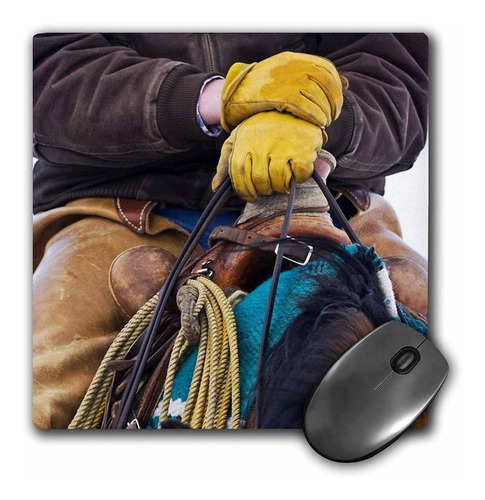 3drose Llc 8 x 8 x 0.25 inches Mouse Pad, Saddles Vaquero