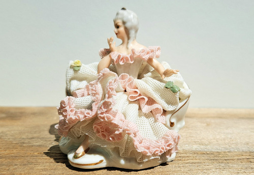 Figura Porcelana Alemana Bailarina Sellada Antigua