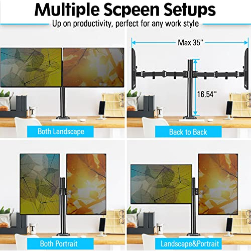 Soporte De Montaje Escritorio Monitor Dual Soporte De B...