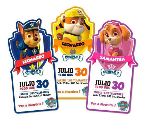 Invitación Digital Paw Patrol 