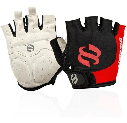 Imagen 2 de 9 de Guantes Ciclismo Gel Dedo Corto Negro Gym Gimnasio Mtb