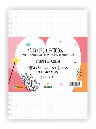 Repuesto cuaderno inteligente A4 50 hojas 120g rainbow