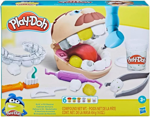 Massinha Play Doh Brincando De Dentista Novo Modelo Hasbro