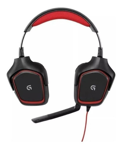 Audífonos gamer Logitech G Series G332 black con luz rojo