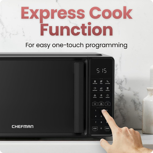 Horno Microondas Chefman, 0.7 Pies Cúbicos, 700 W, 10 Nivele