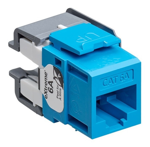 Jack Rj45 Quickport Poe Azul Categoría 6a Leviton 6110g-rl6