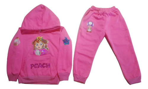 Conjunto Pants Niña Bebe  Sudadera Princesa Peach