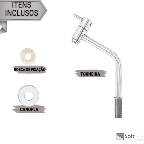 Torneira para banheiro Soft Inox Lavatório Link Cromado