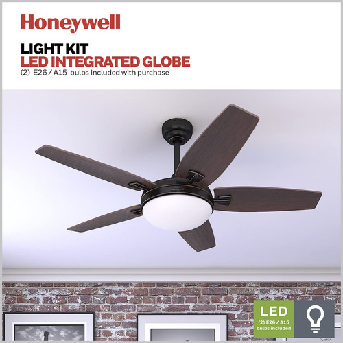 Honeywell Carmel - Ventilador Techo 48" LED Control Remoto