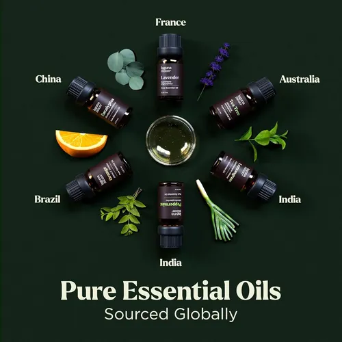 Kit Aceites Esenciales 6 Aromas De 10ml Fruta Hierbas